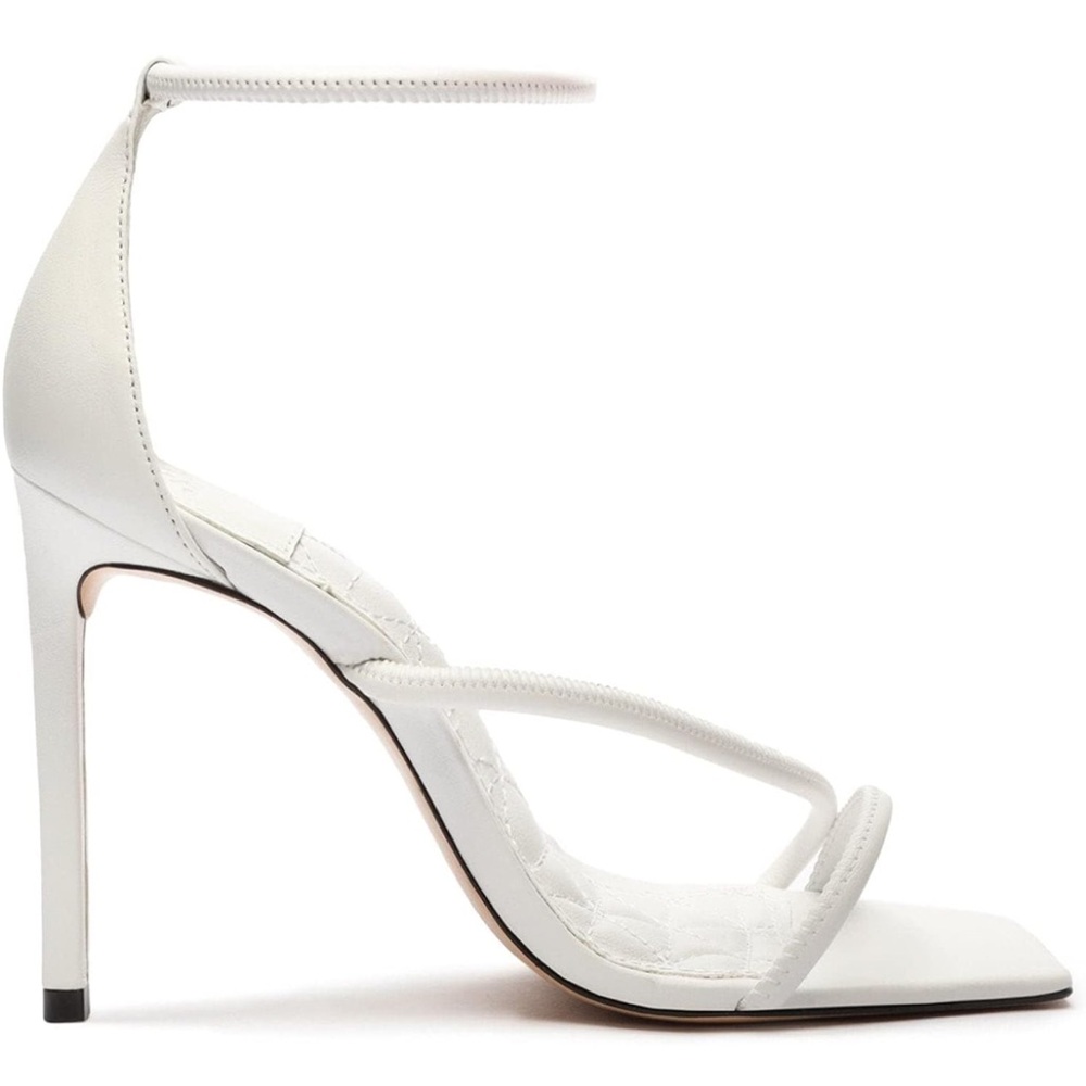 New Schutz 8.5 Elegant White Strappy Heels